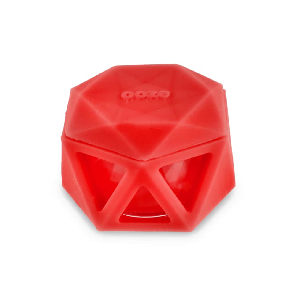Geode Silicone & Glass Container - Scarlet