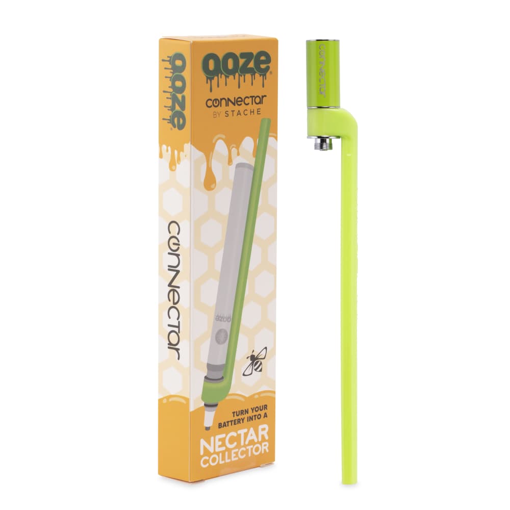 Ooze X Stache Connectar - 510 Thread Nectar Collector Vape Pen Attachment - Green
