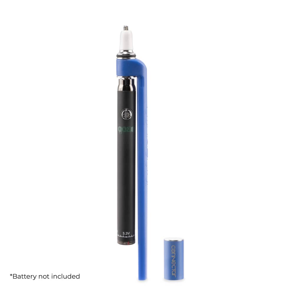Ooze X Stache Connectar - 510 Thread Nectar Collector Vape Pen Attachment - Blue