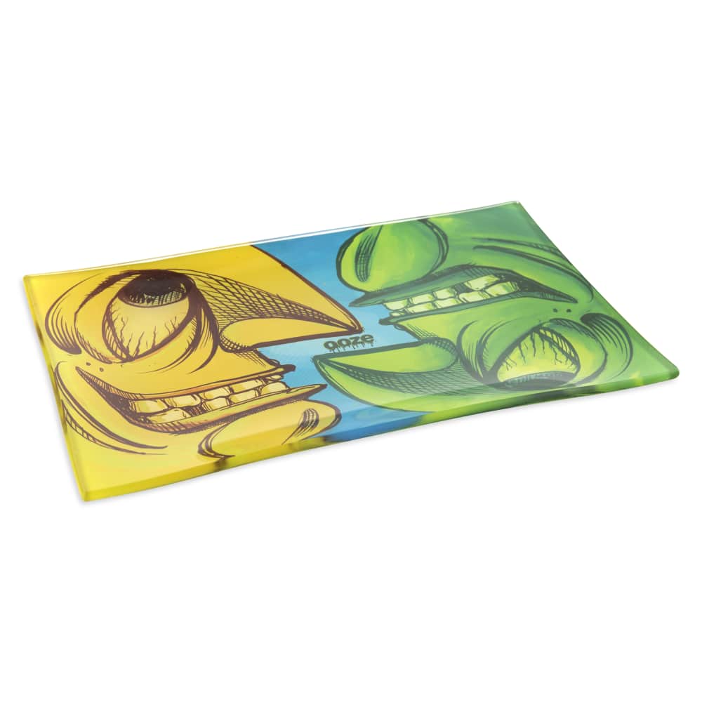 Ooze Rolling Tray - Shatter Resistant Glass - Face Off