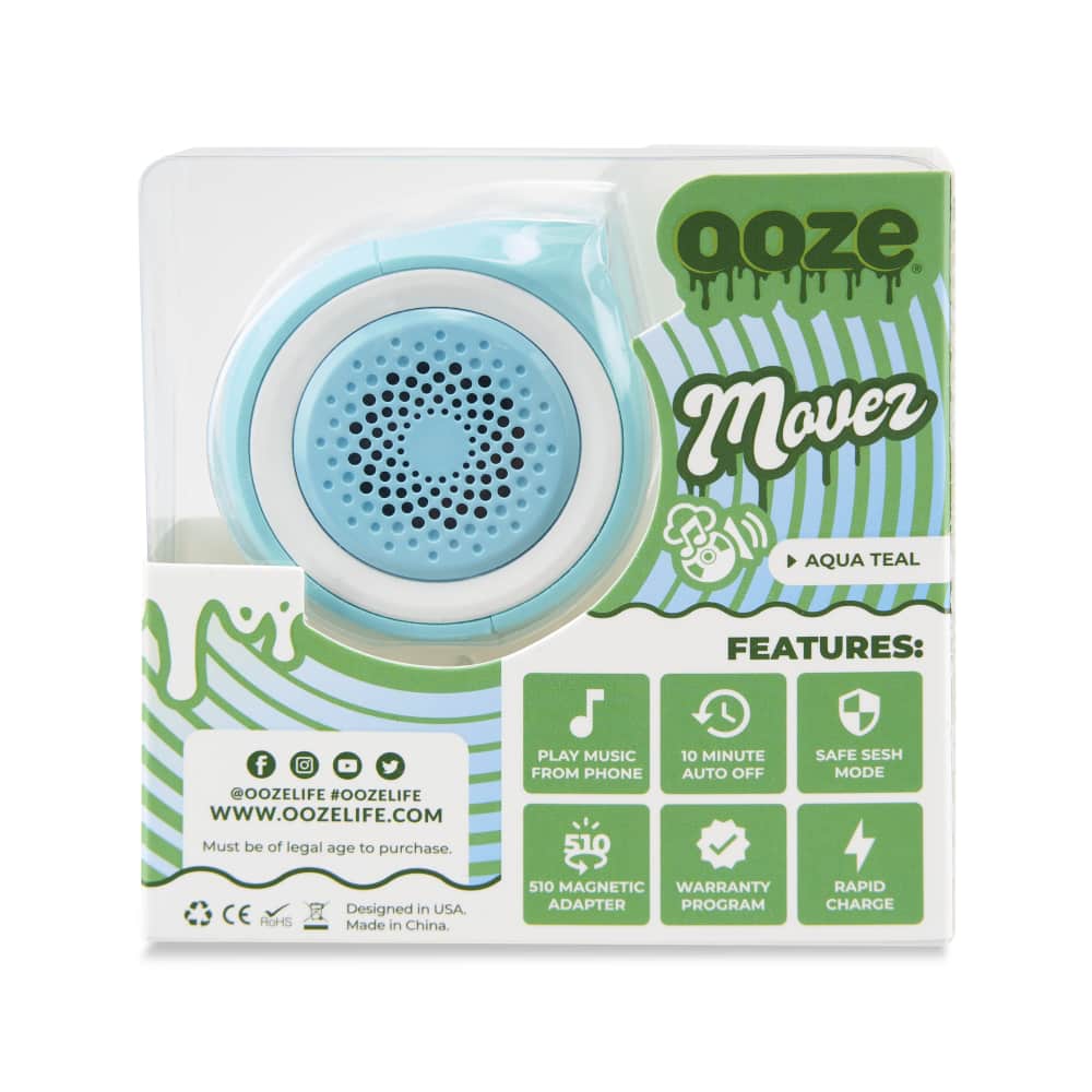 Ooze Movez Wireless Speaker 510 Vape Battery - Aqua Teal