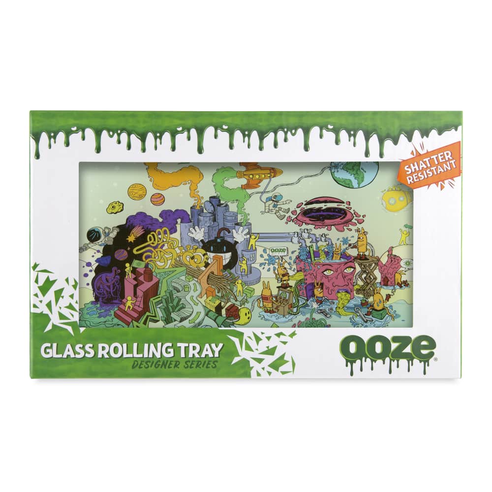 Ooze Rolling Tray - Shatter Resistant Glass - Imaginarium