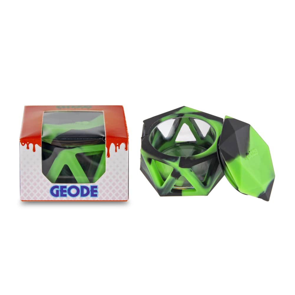 Geode Silicone & Glass Container - Chameleon