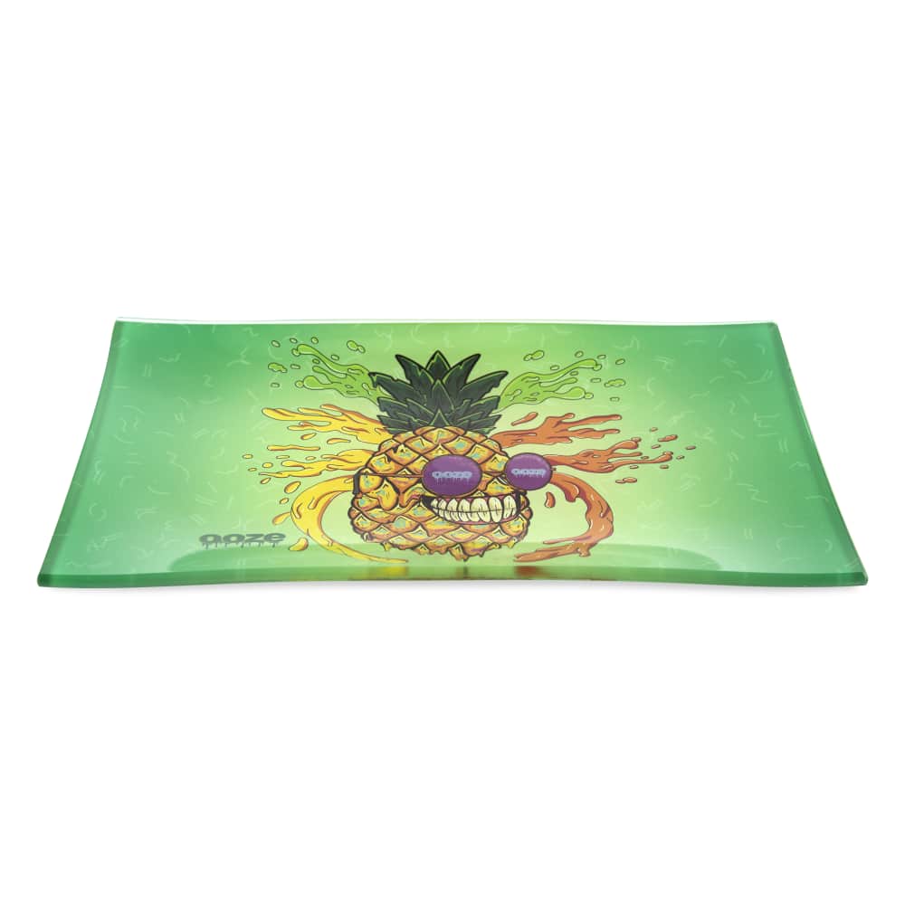 Ooze Rolling Tray - Shatter Resistant Glass - Mr. Pineapple