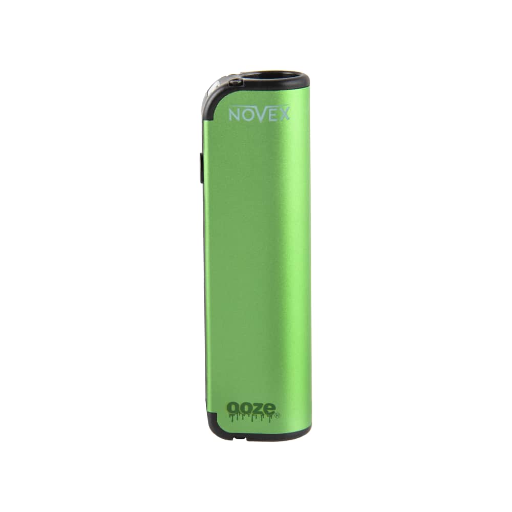 A slime green Ooze Novex stands upright and empty