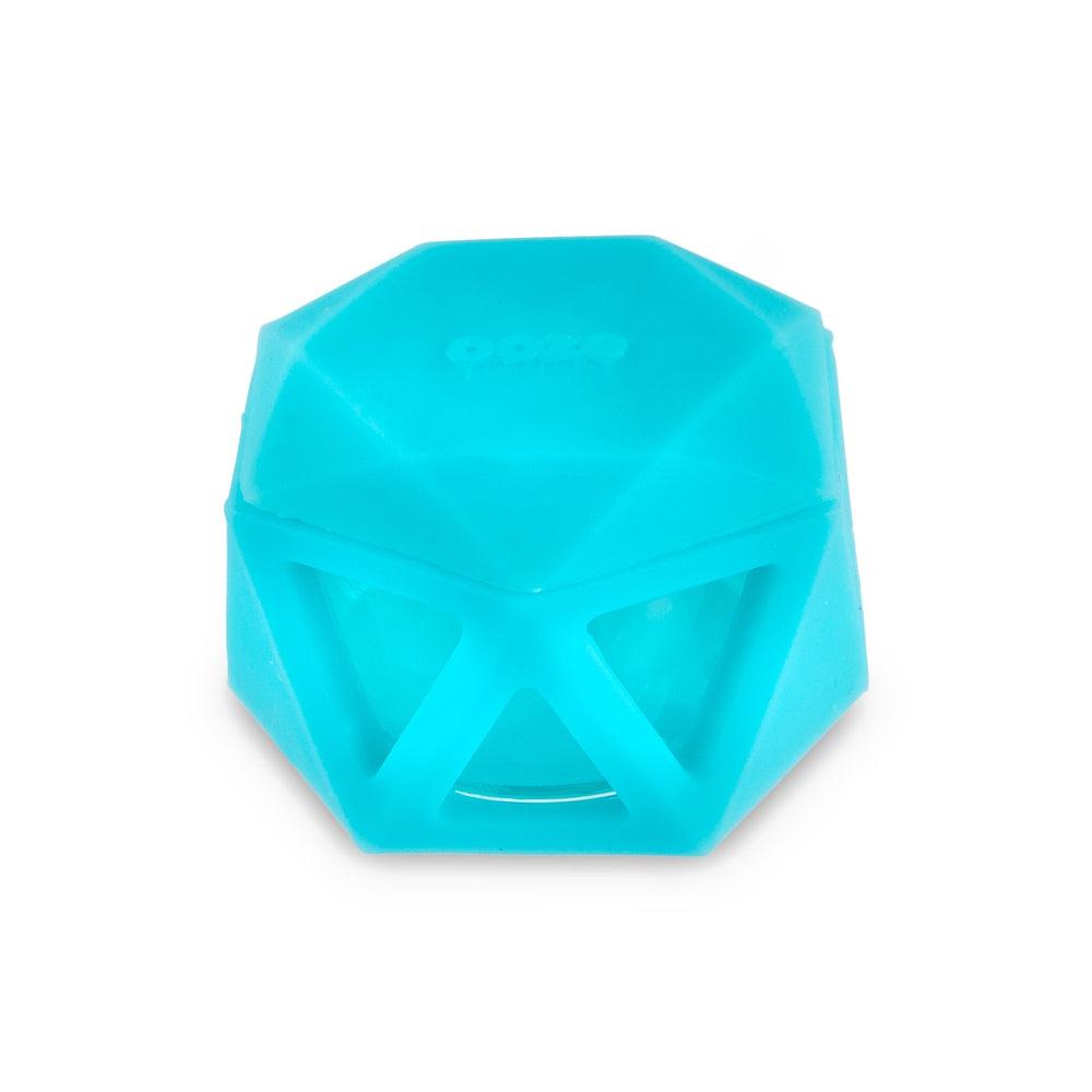 Geode Silicone & Glass Container - Aqua Teal