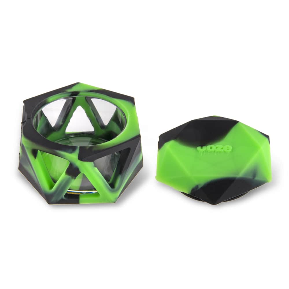 Geode Silicone & Glass Container - Chameleon