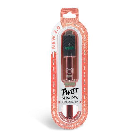 Ooze Twist Slim Pen 2.0 510 Thread Vaporizer Battery – Ruby Red