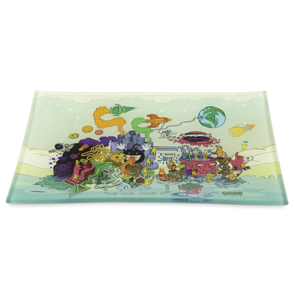 Ooze Rolling Tray - Shatter Resistant Glass - Imaginarium