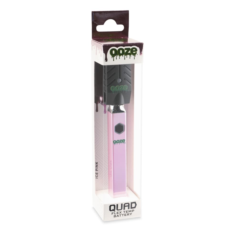 Ooze Ice Pink Quad 510 Thead 500 Mah Square Vape Pen Battery + Usb Charger