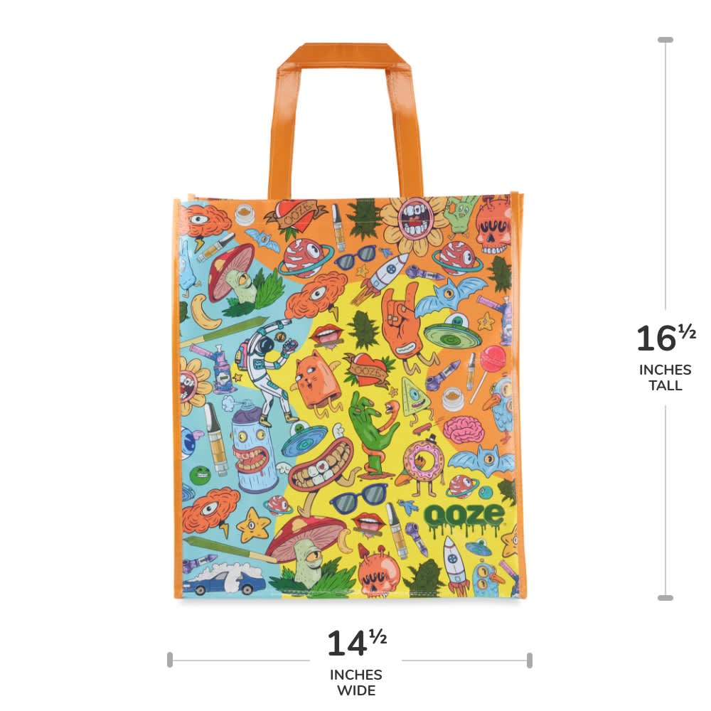 Ooze Reusable Grocery Bag - 2022 Limited Edition Brain Storm Design - Large