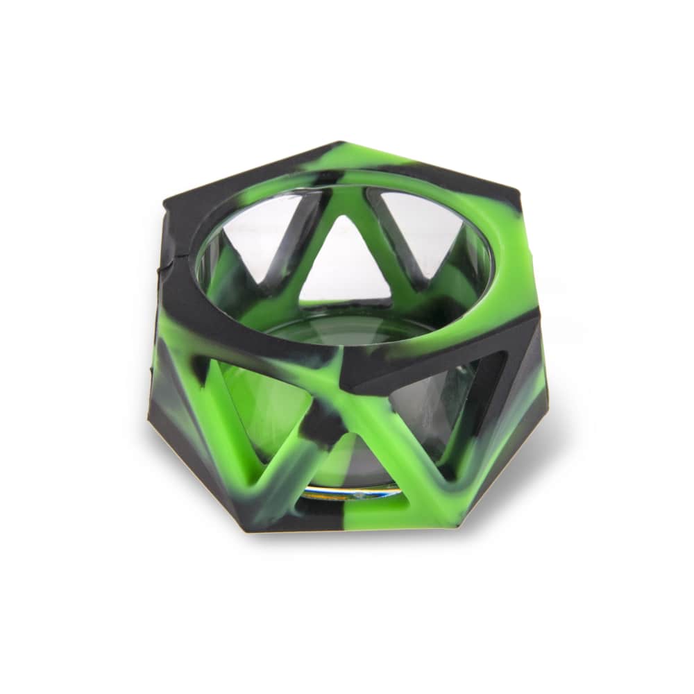 Geode Silicone & Glass Container - Chameleon