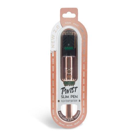 Ooze Twist Slim Pen 2.0 510 Thread Vaporizer Battery – Rose Gold