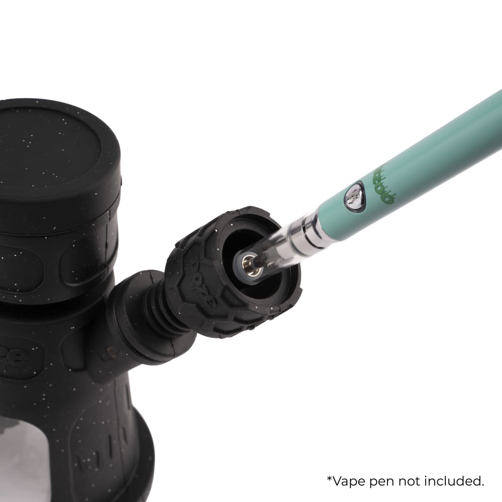 Ooze Hyborg Silicone Glass 4-In-1 Hybrid Water Pipe And Nectar Collector - Shimmer Black