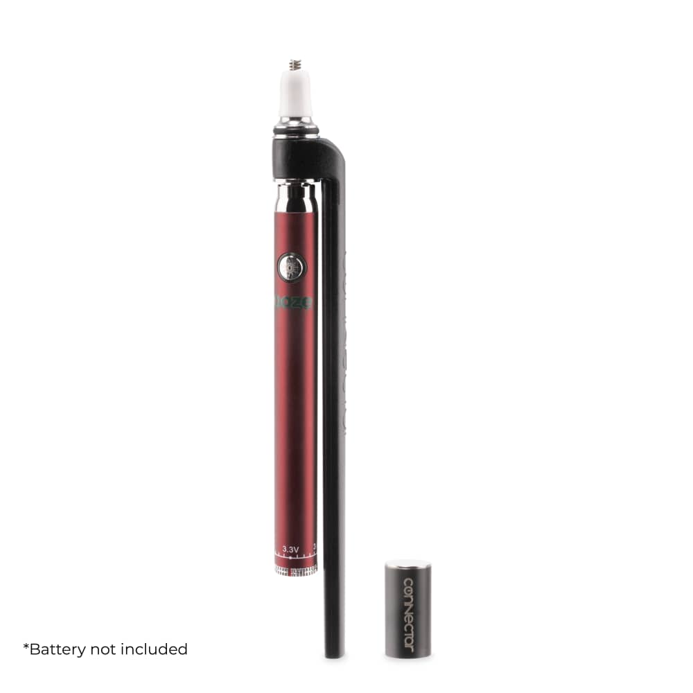 Ooze X Stache Connectar - 510 Thread Nectar Collector Vape Pen Attachment - Black
