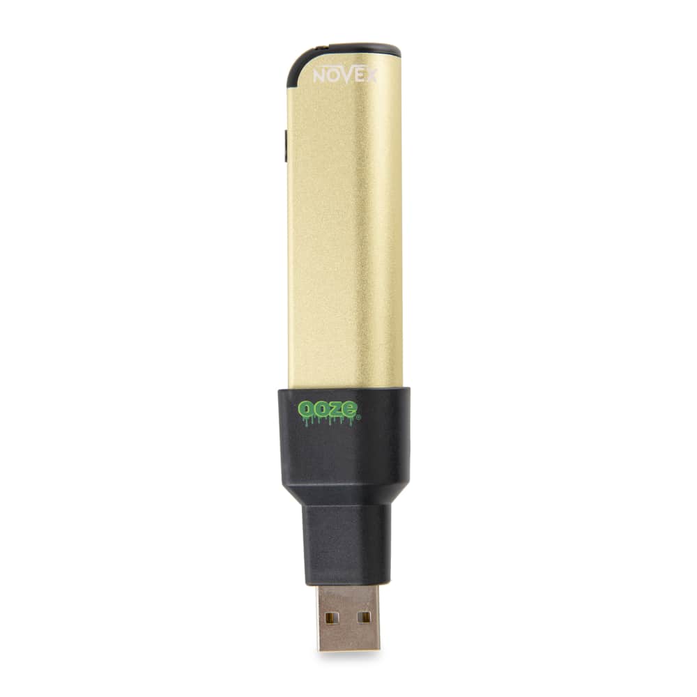 A lucky gold Ooze Novex has the magnetic charger attached to the base