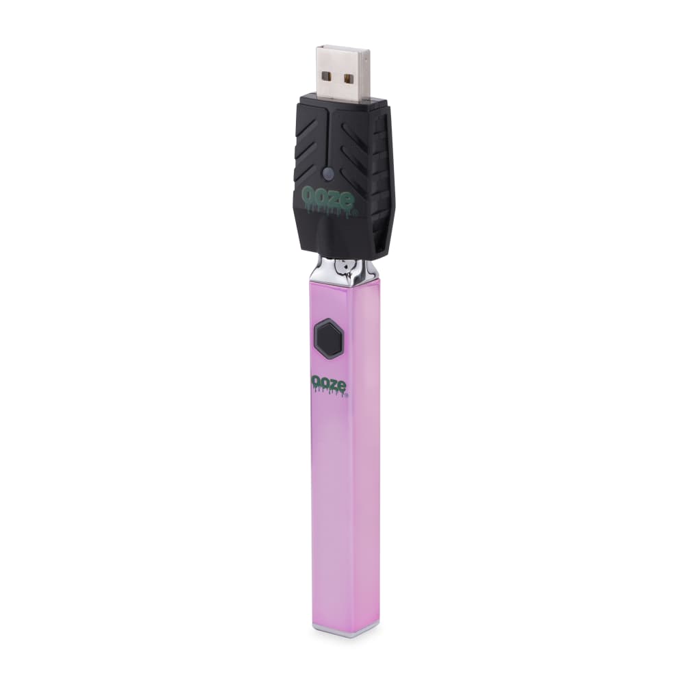 Ooze Ice Pink Quad 510 Thead 500 Mah Square Vape Pen Battery + Usb Charger