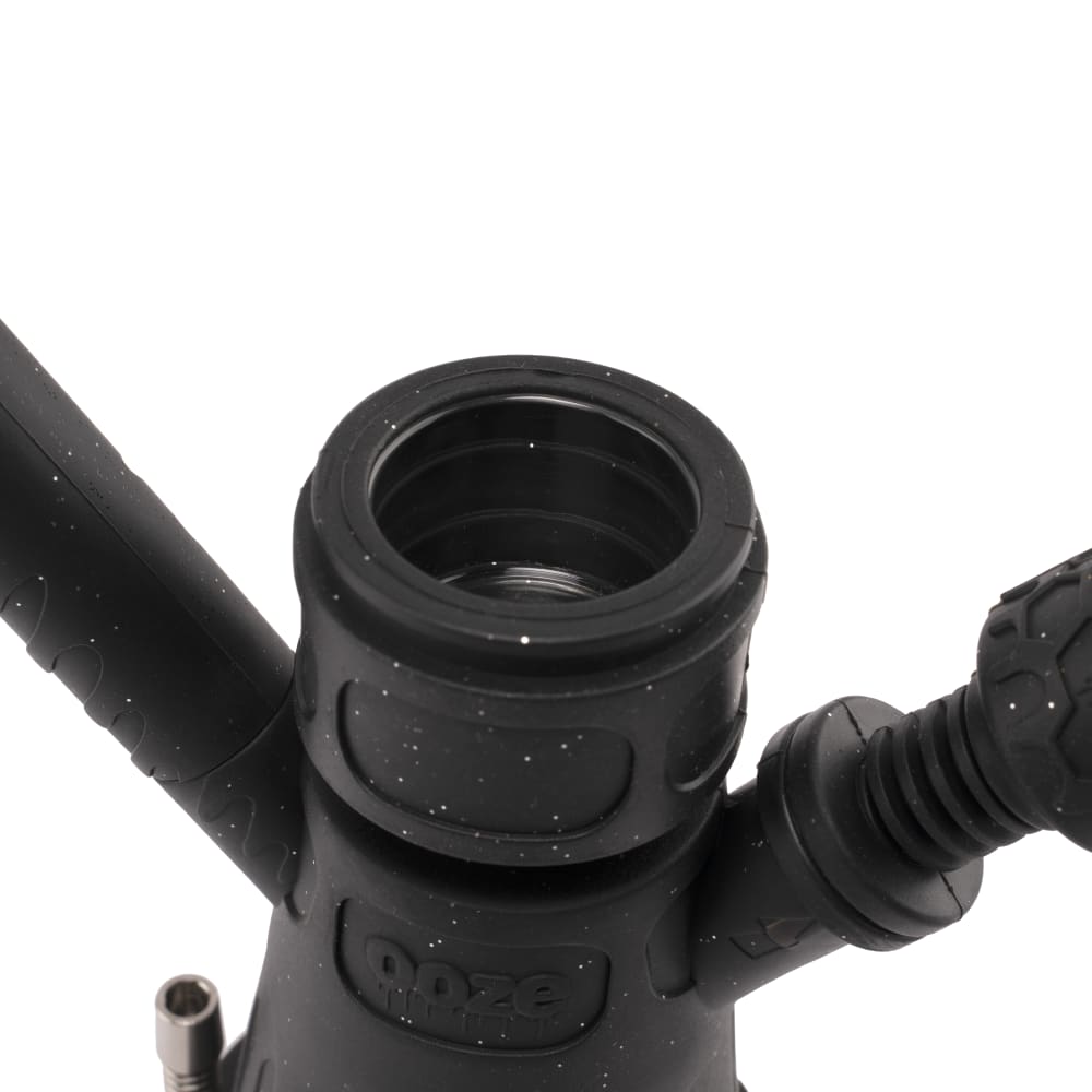 Ooze Hyborg Silicone Glass 4-In-1 Hybrid Water Pipe And Nectar Collector - Shimmer Black