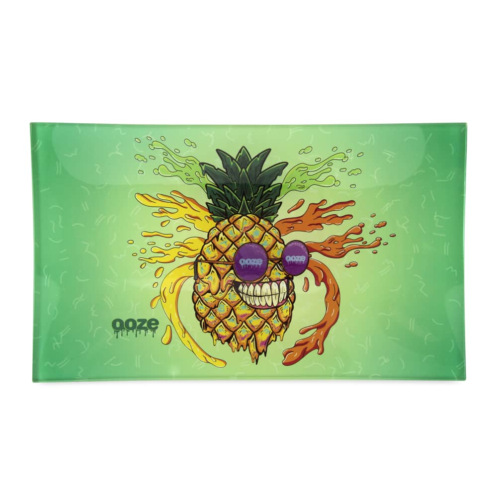 Ooze Rolling Tray - Shatter Resistant Glass - Mr. Pineapple