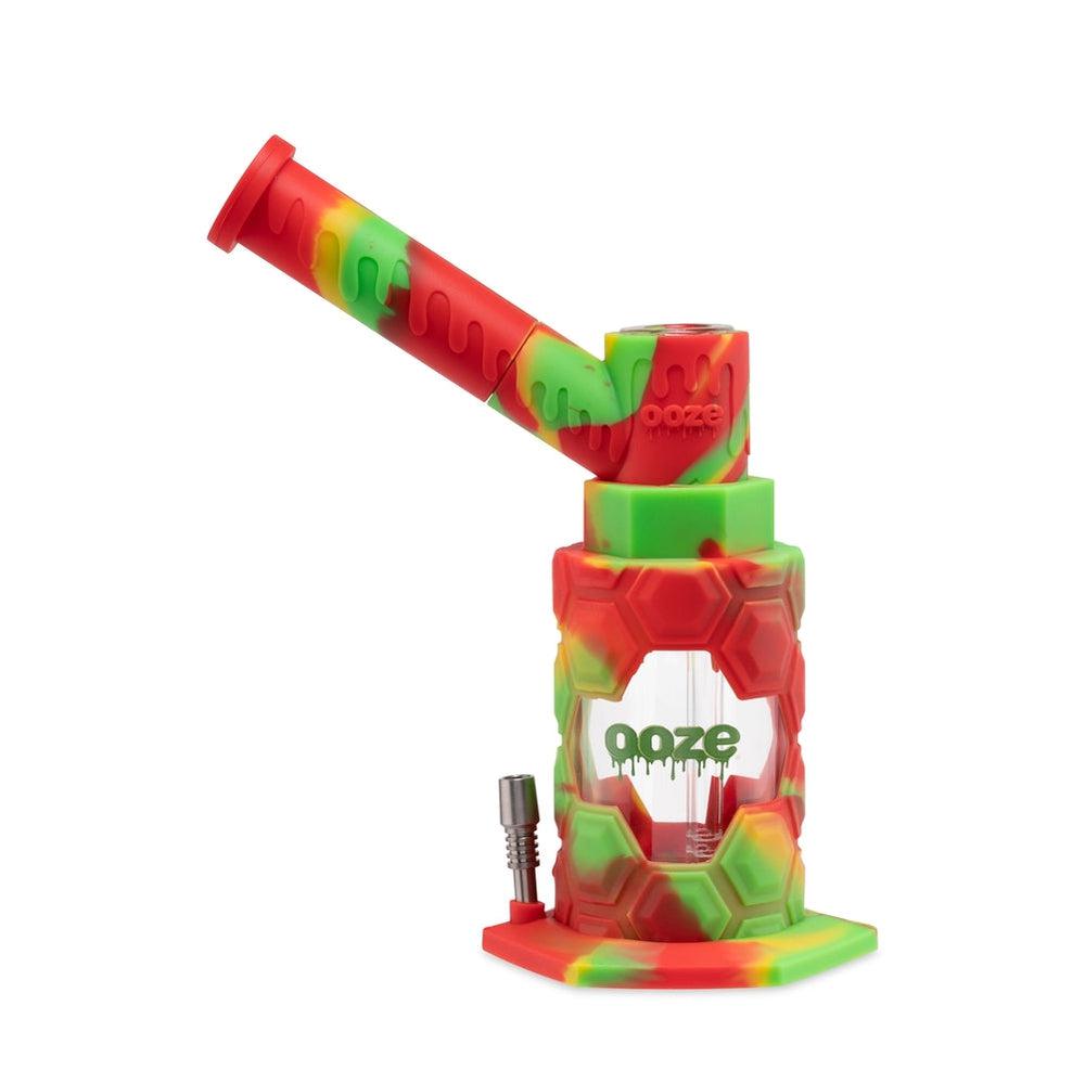 Ooze Mojo Silicone Water Pipe & Nectar Collector - Rasta