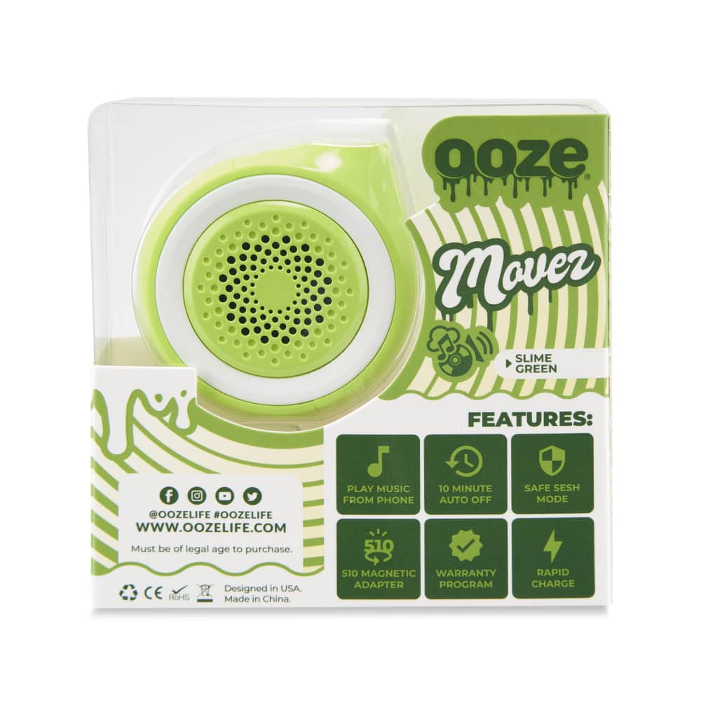 Ooze Movez Wireless Speaker 510 Vape Battery - Slime Green