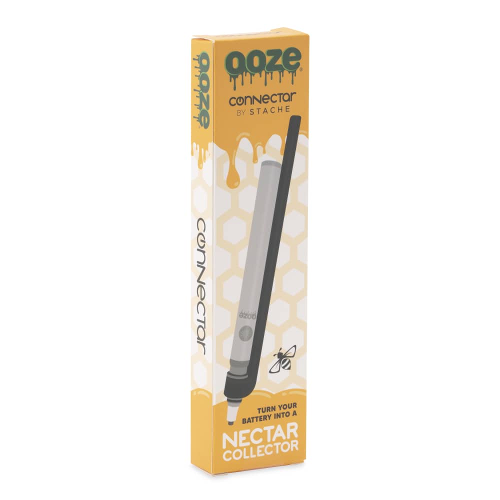 Ooze X Stache Connectar - 510 Thread Nectar Collector Vape Pen Attachment - Black