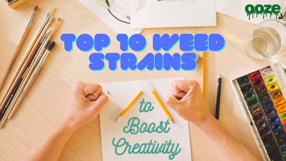 Top 10 Best Cannabis Strains to Boost Creativity - The Oozelife Blog - Ooze Weed Marijuana 420 Creative Process Art Inspiration