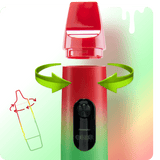 Graph on how to remove mouthpiece from Rasta Booster extract vaporizer
