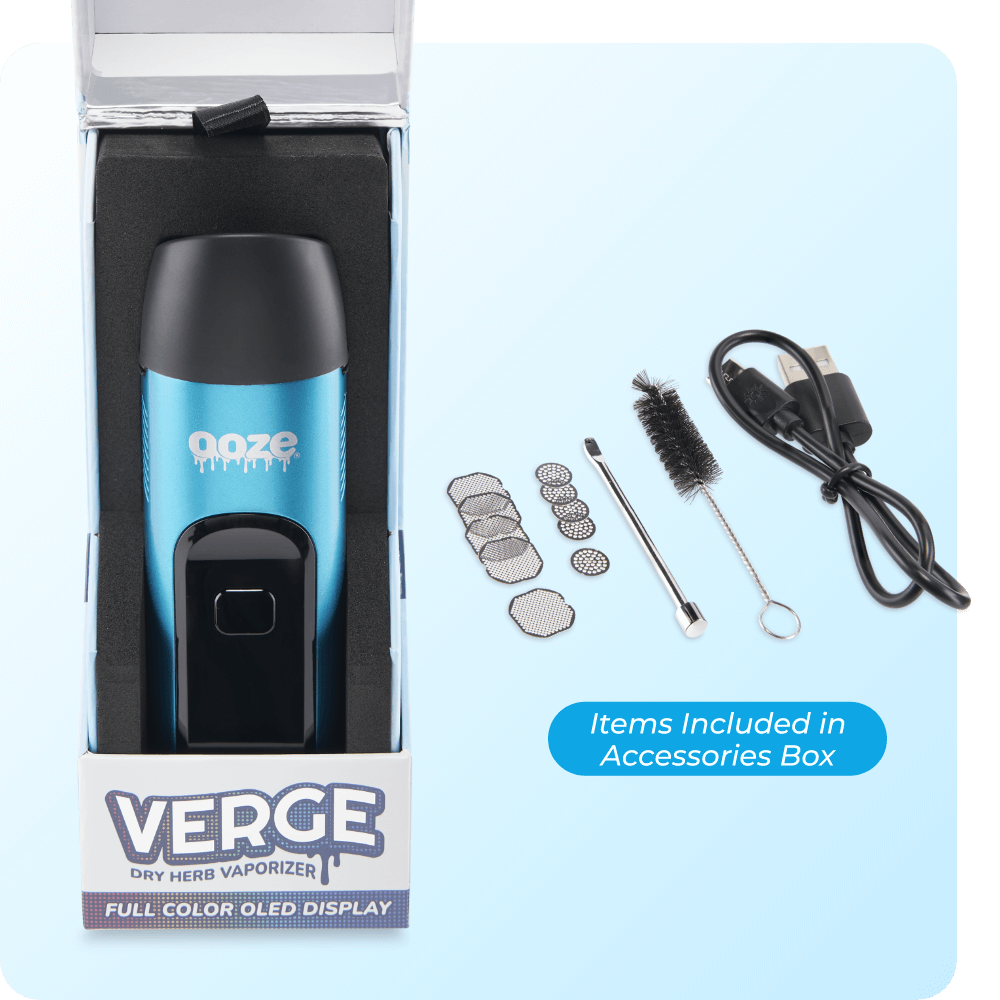 Verge – 2500 mAh Dry Herb Vaporizer - Arctic Blue