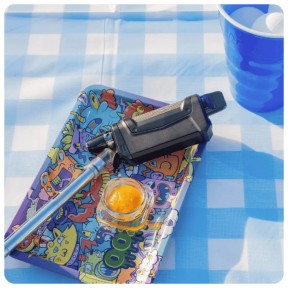 Tray with Ooze Duplex 2 sitting on it