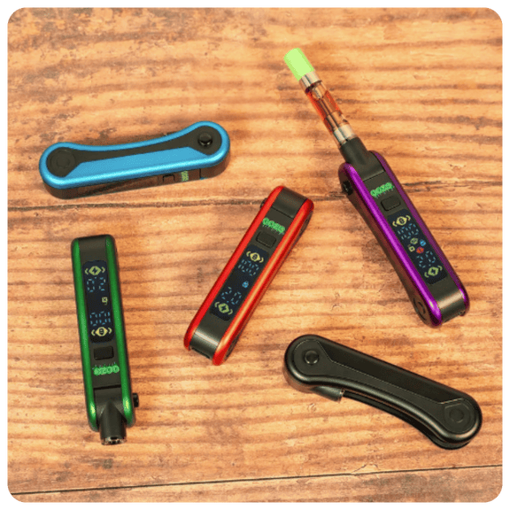 All colors of Hinge laying on a wooden table