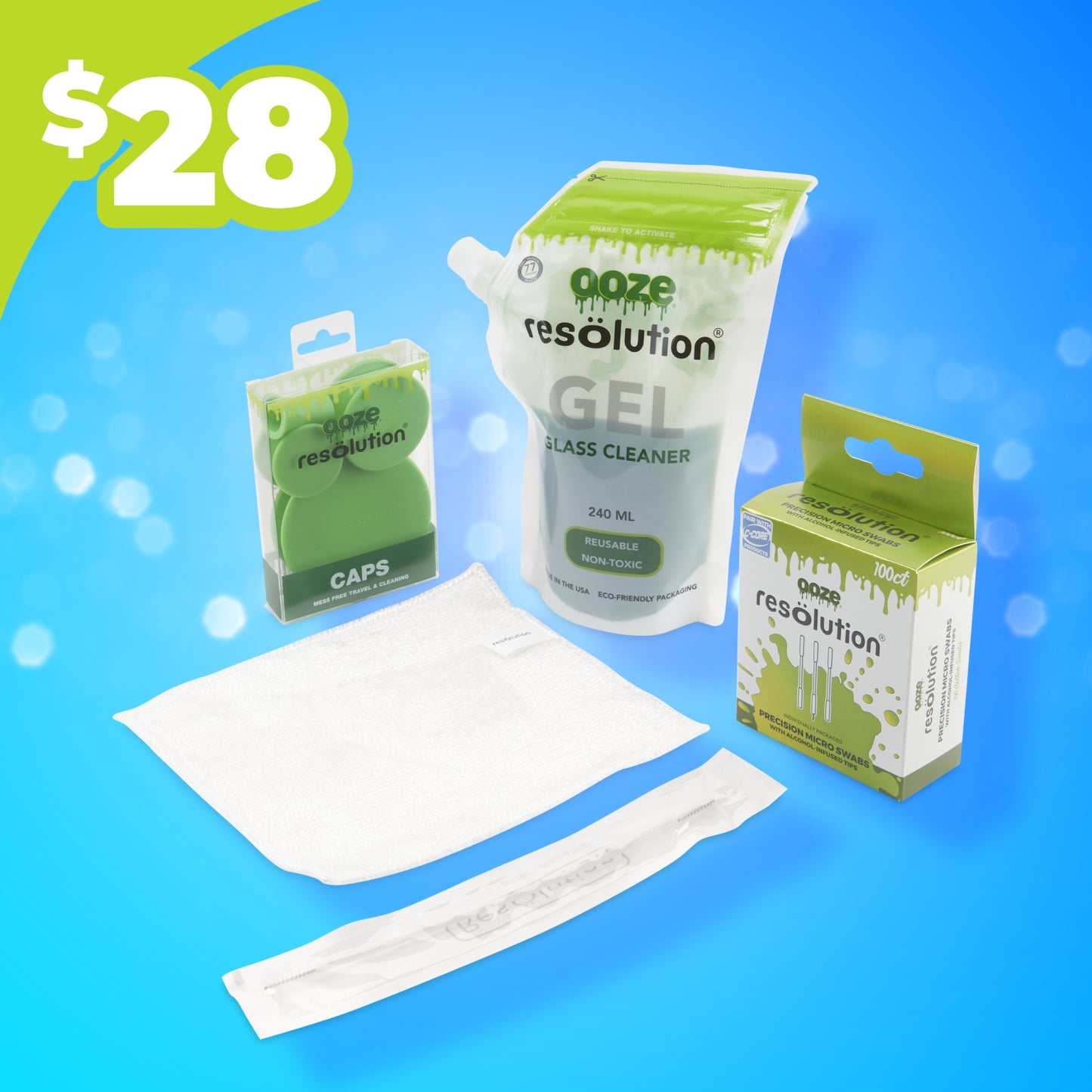 Ooze Resolution Spotless Cleaning Kit – Green