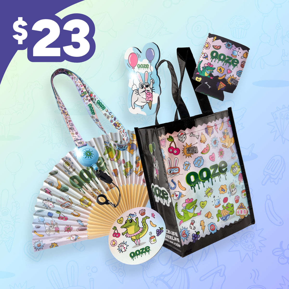 Hotel Lucky Gift Shop Bundle with #23 prce tag and gradient background