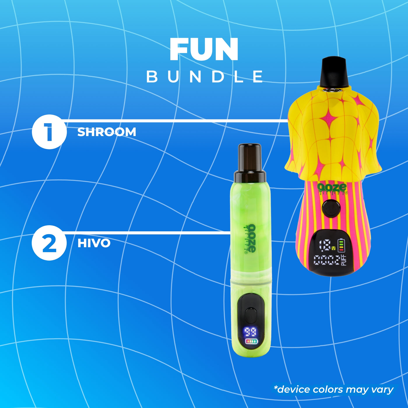The Fun Bundle product list includes the Shroom and Hivo