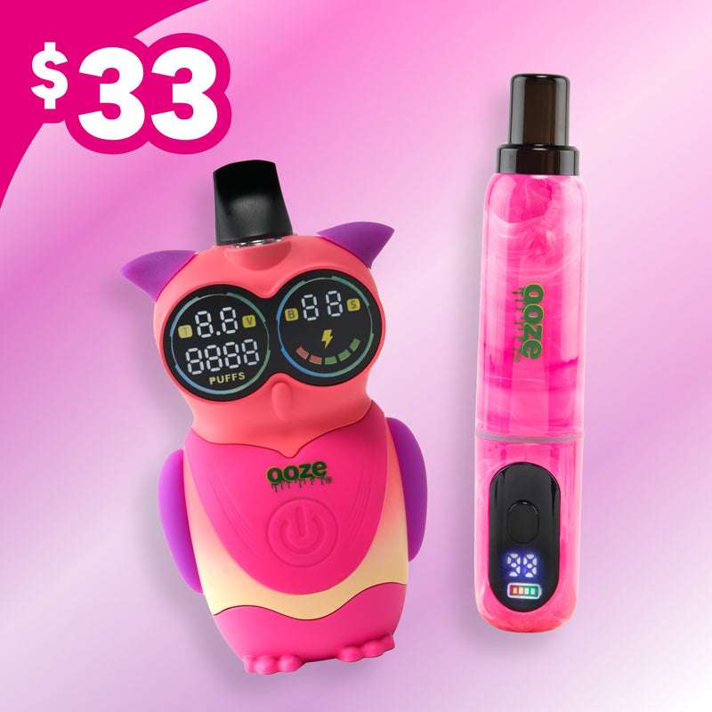 Bright Pink 510 Thread Vape Battery Bundle