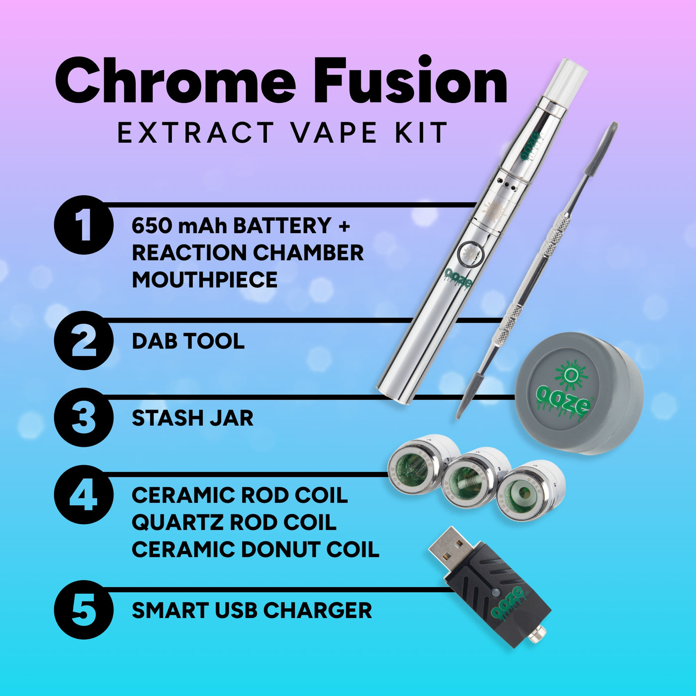 Cosmic Chrome Fusion Extract Vaporizer Kit