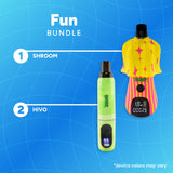 Ooze Fun Bundle with shroom and HIVO device on a blue background