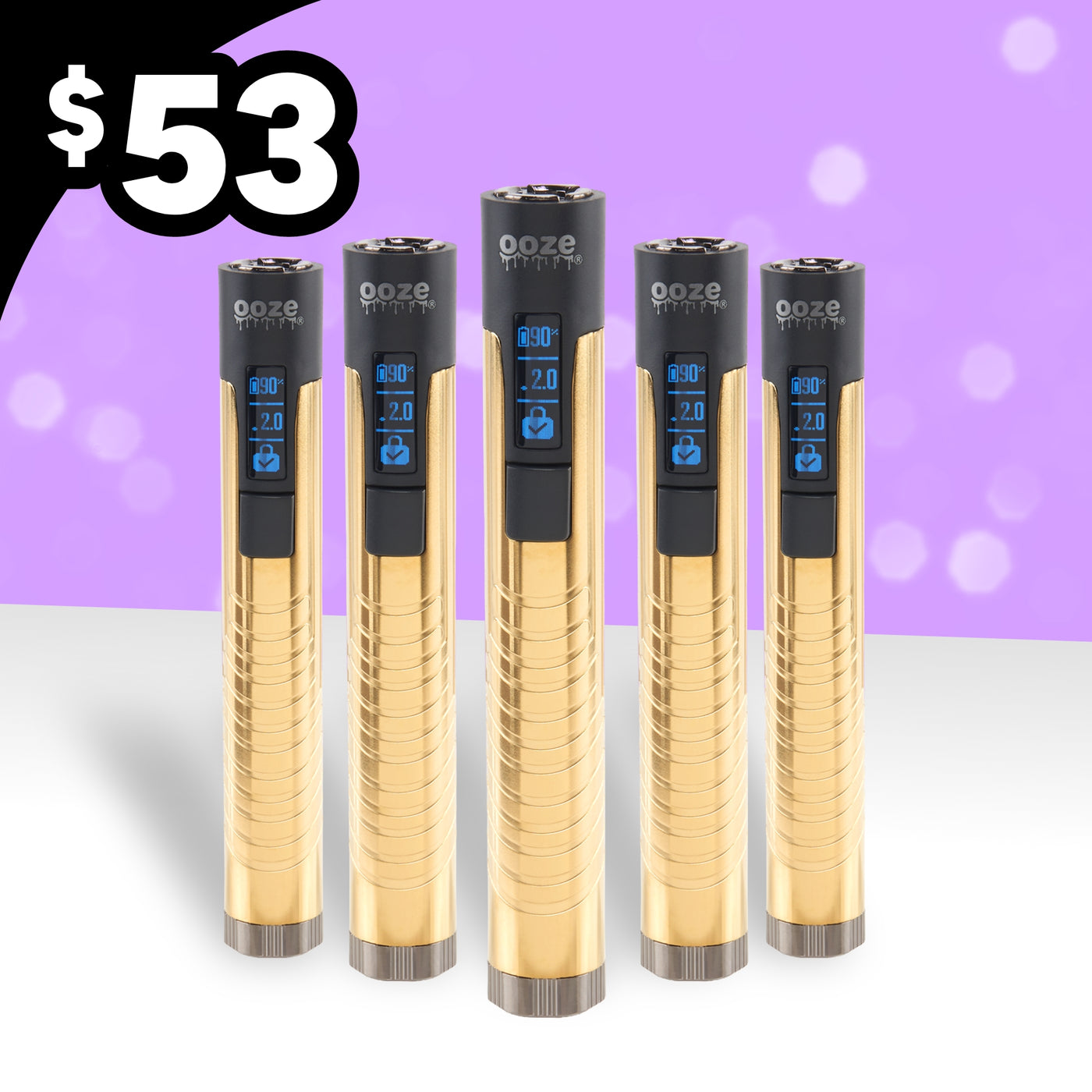 Digit Smart Tech 510 Battery 5-Pack – Gold