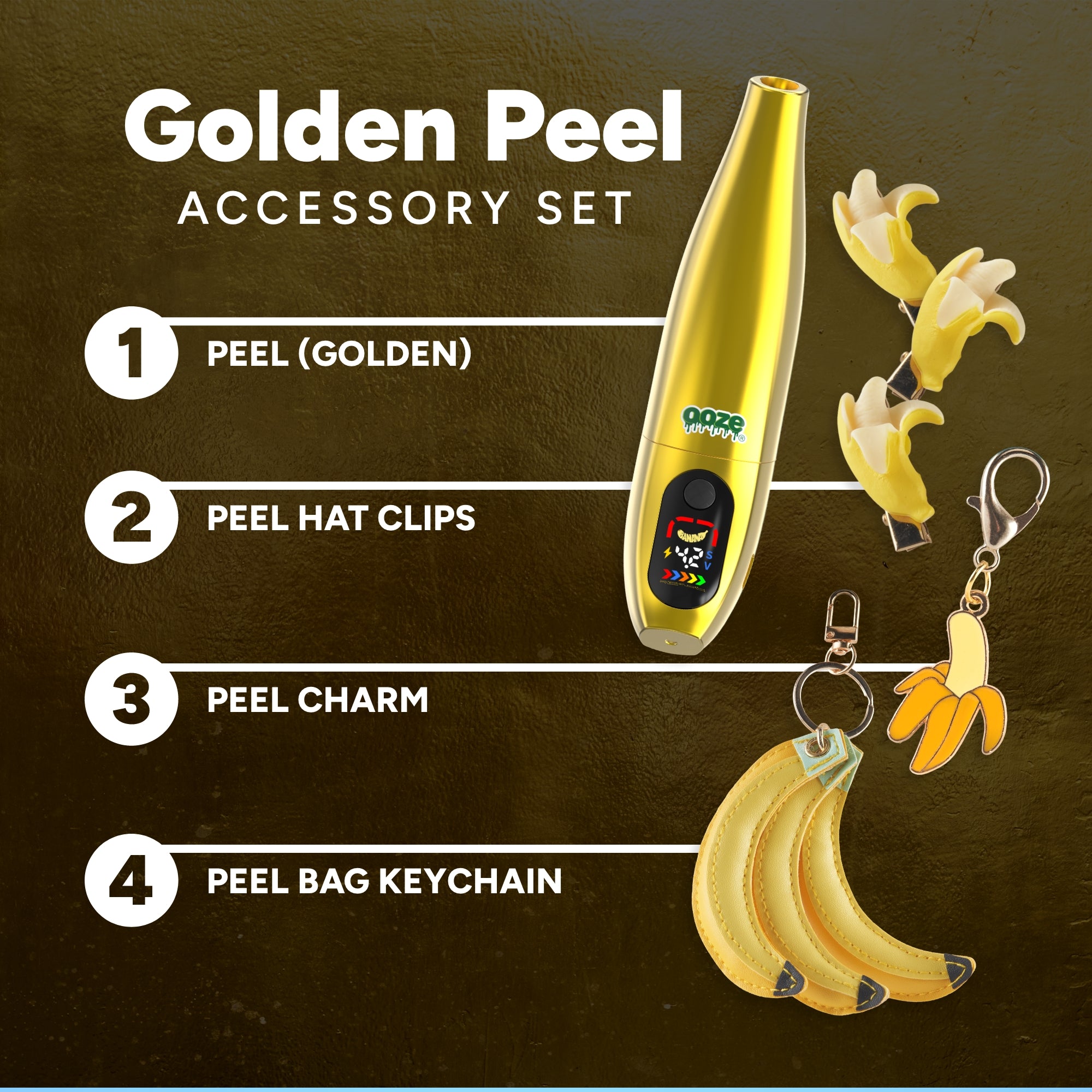 Ooze Golden Peel Banana 510 Battery Accessory Kit