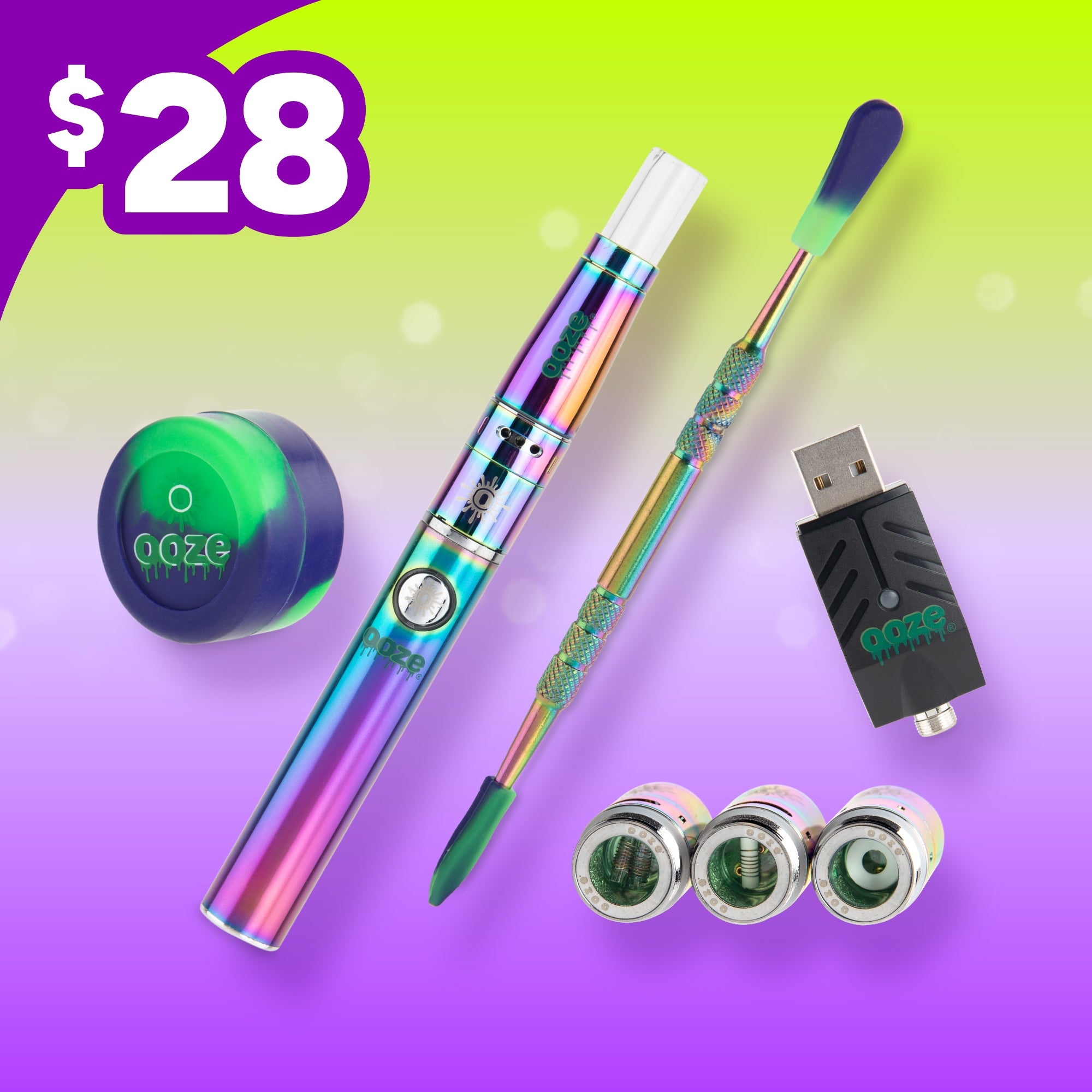 Vape Ooze Fusion Pen Starter Kit - Rainbow | Ooze