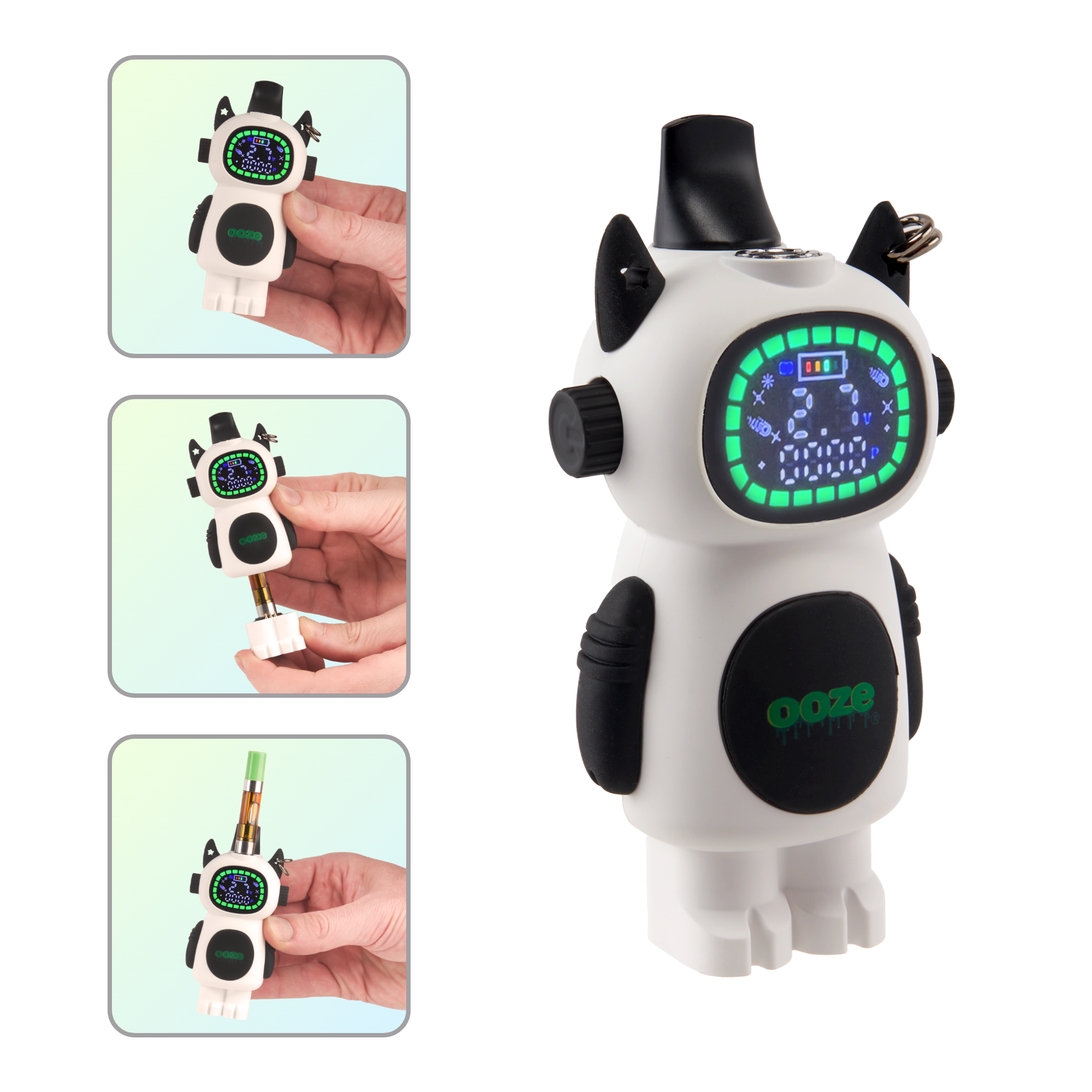 Ooze Bot 650 mAh 510 Character Vape Ghost White Ooze Bot 650 mAh 510 Character Vape Ghost White