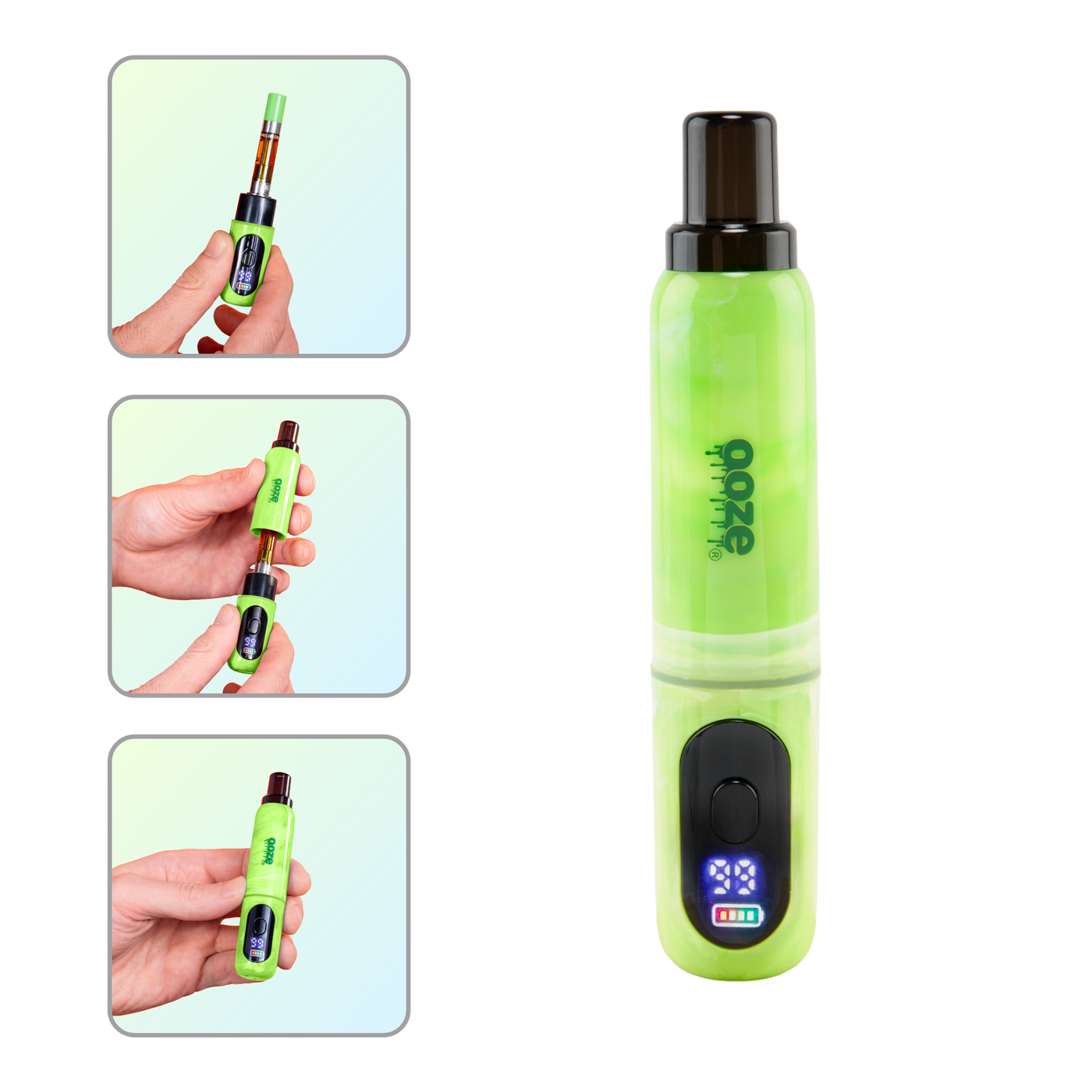 Ooze Hivo 400 mAh Conceal Battery - Green | Thick Ooze Pen Ooze Hivo 400 mAh Conceal Battery - Green | Thick Ooze Pen