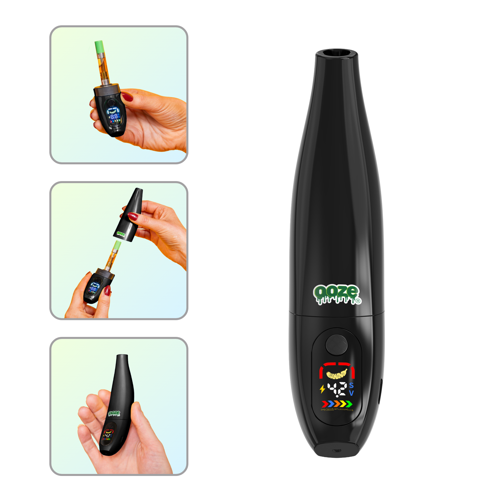Ooze Peel Banana Battery 400 mAh - Panther Black Ooze Peel Banana Battery 400 mAh - Panther Black