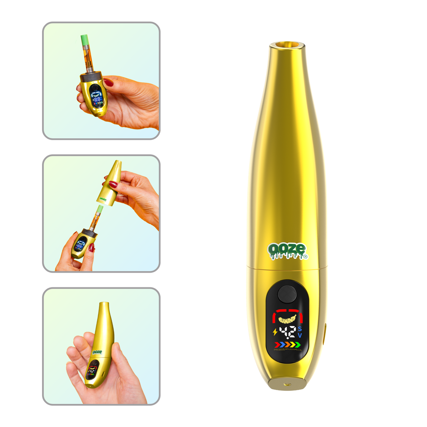Peel Banana 510 Vape Battery – 400 mAh – Lucky Gold