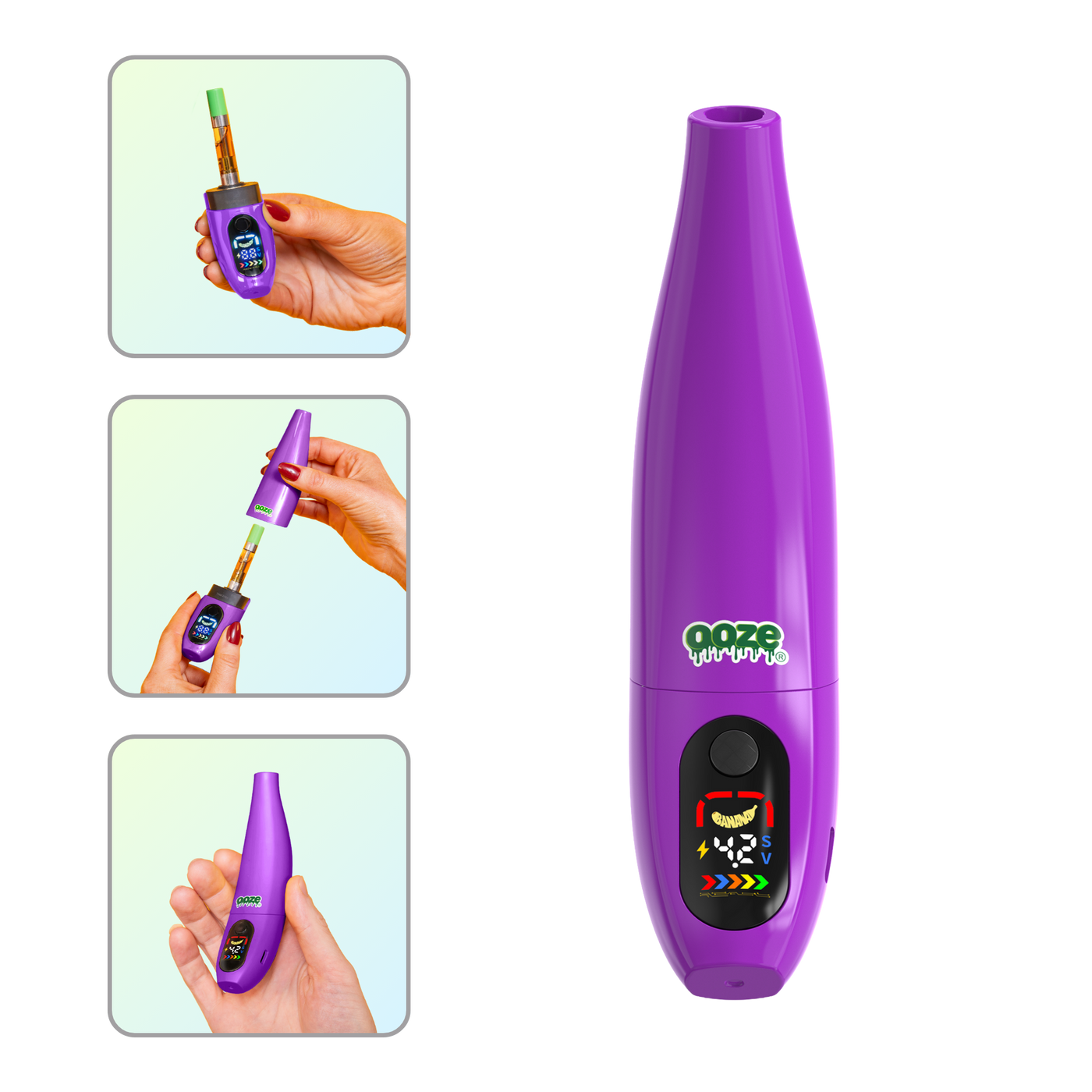 Peel Banana 510 Vape Battery – 400 mAh – Ultra Purple
