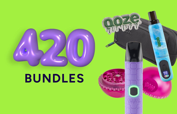 420 Bundles with a mix of Ooze products on a green background
