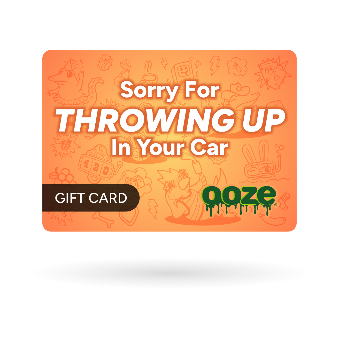 Sorry For Throwing Up In Your Car Gift Card