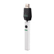 Diagonal view of Quad White Square Vape to display flat sides