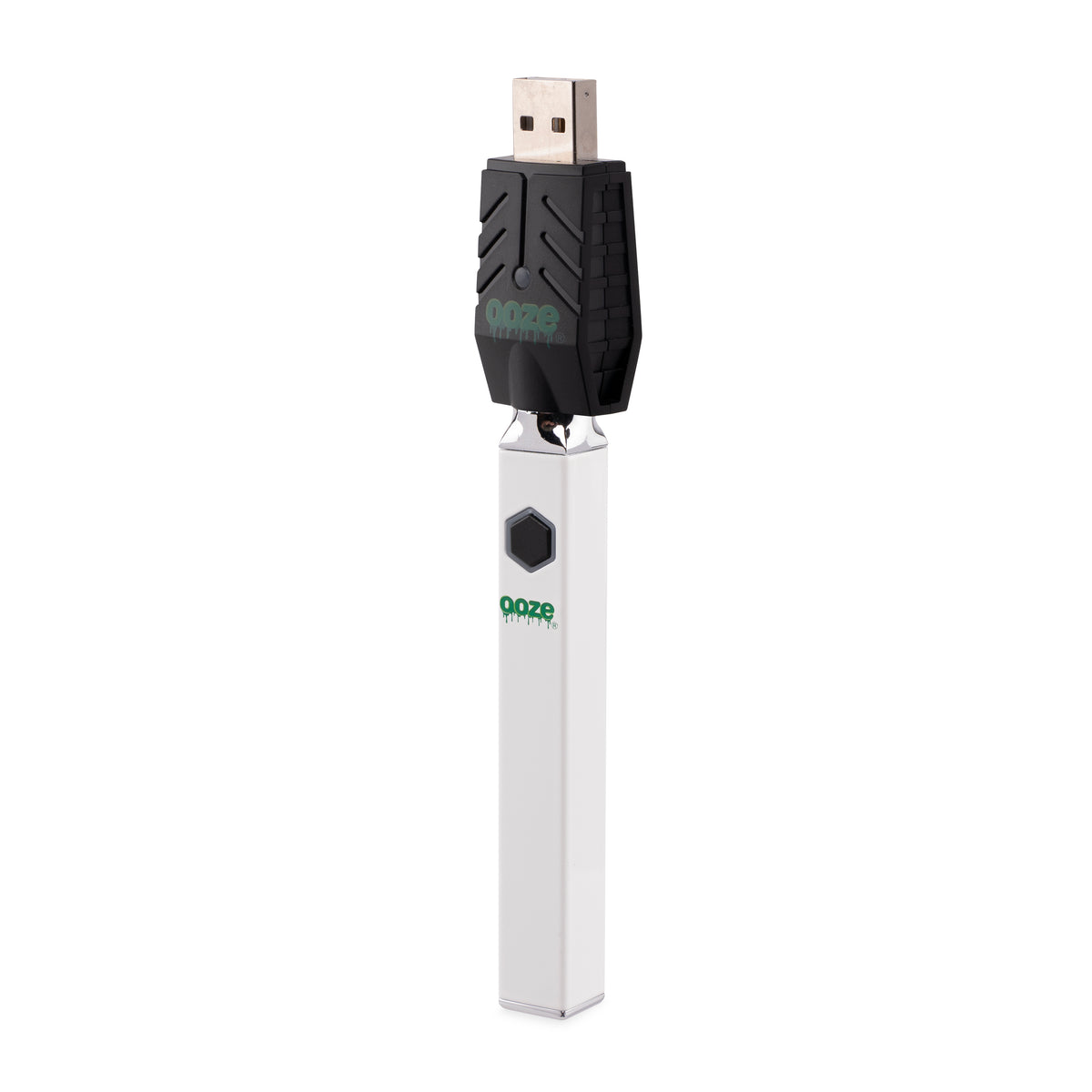 Diagonal view of Quad White Square Vape to display flat sides