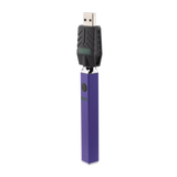 Purple Quad 2 battery on angle with smart charger attached